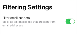 Filter Email Senders