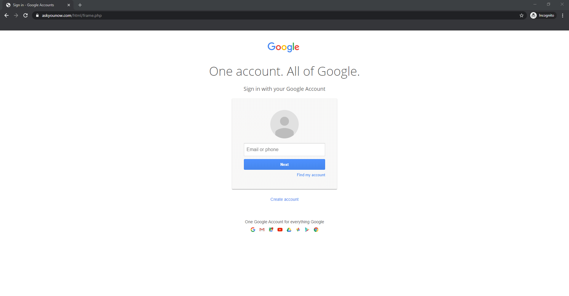 Google Landing Page
